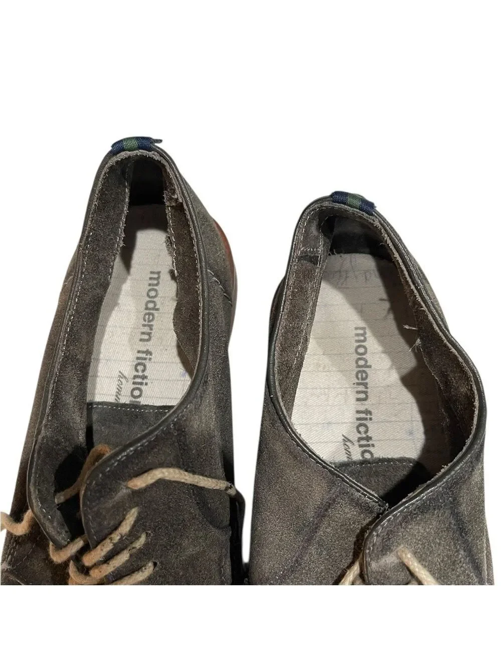 Modern Fiction Suede Lace Up Casual Shoe SZ 11 Grey